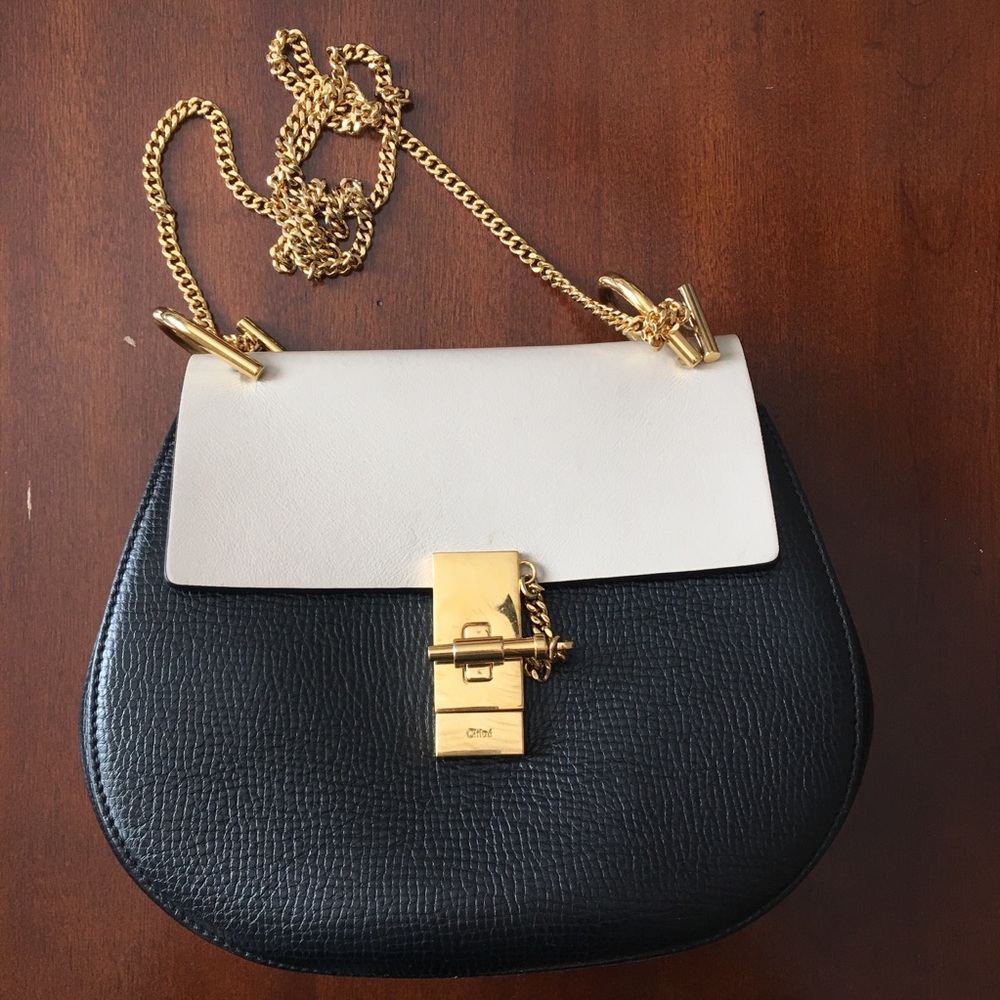 🚫SOLD🚫 Chloe Small drew Cream and Black